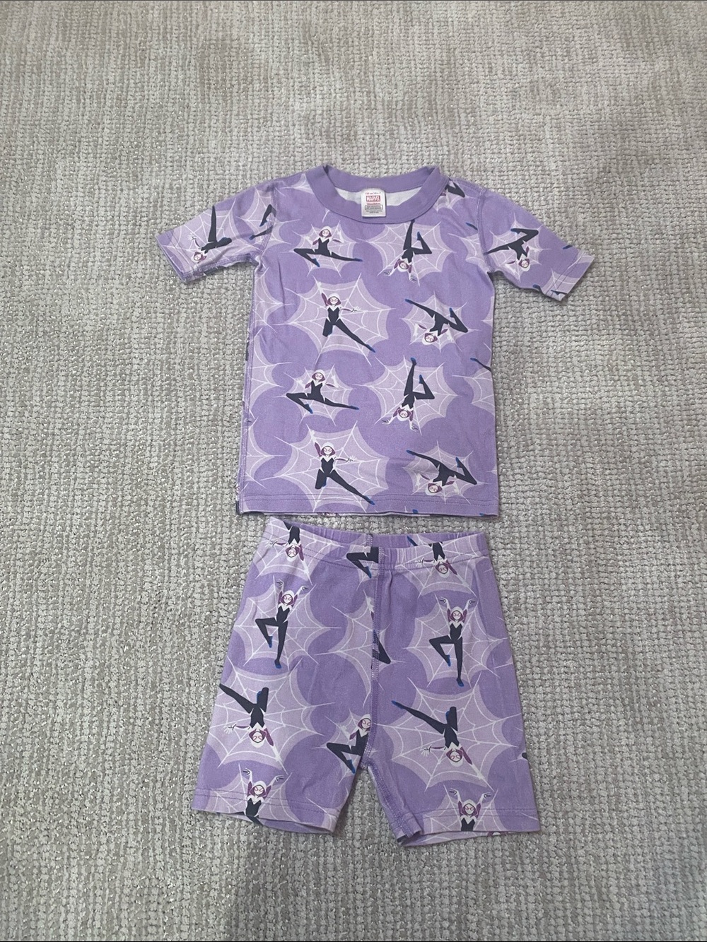Hanna Andersson Purple Marvel Ghost Short Pajama Set